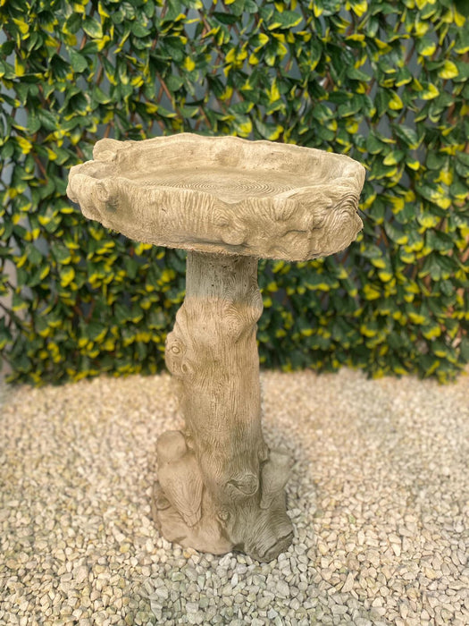 Melmar Stone Little Owl Birdbath